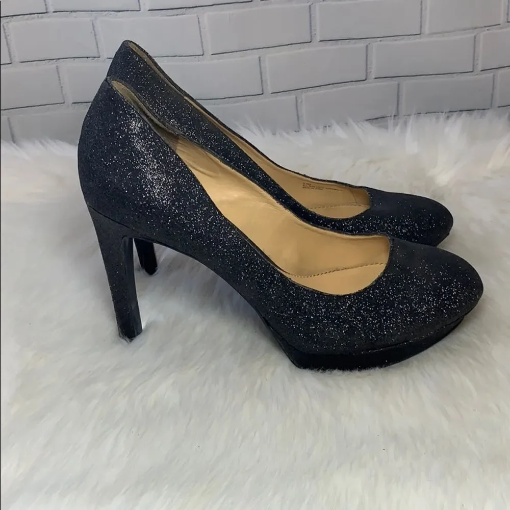 Gianni Bini‎ Black Sparkly Platform Pumps Size 9.5